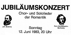 Plakat Jubilumskonzert 1983