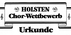 Urkunde HOLSTEN-Chor-Wettbewerb